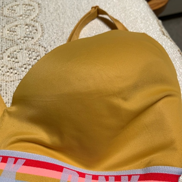 Pink Victoria Secret Women’s Yellow Bra Size 32 DD - Picture 11 of 11